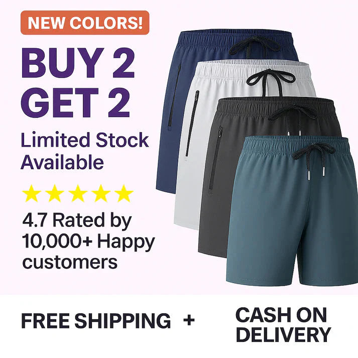 Combo of 4 Men's Stretchable Cotton Shorts🌞👕